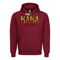 Burgundy this mama is raising ballers softball and baseball Zipper Hoodie - CowhideDigitalArt