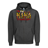 Charcoal Heather this mama is raising ballers softball and baseball Zipper Hoodie - CowhideDigitalArt
