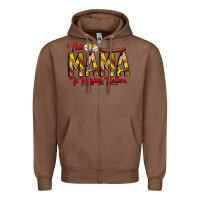 Chestnut this mama is raising ballers softball and baseball Zipper Hoodie - CowhideDigitalArt