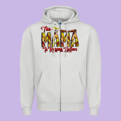 This Mama Is Raising Ballers Softball And Baseball Zipper Hoodie Designed By Cowhidedigitalart