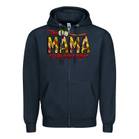 Navy this mama is raising ballers softball and baseball Zipper Hoodie - CowhideDigitalArt