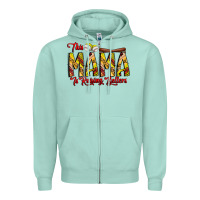 Seafoam this mama is raising ballers softball and baseball Zipper Hoodie - CowhideDigitalArt