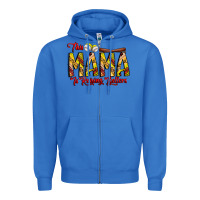 True Royal this mama is raising ballers softball and baseball Zipper Hoodie - CowhideDigitalArt