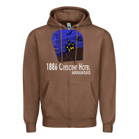 Chestnut 1886 Crescent Hotel Eureka Springs Arkansas USA Halloween Haunted Bat  Zipper Hoodie - lanVoArt