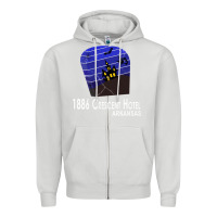 Dove Grey 1886 Crescent Hotel Eureka Springs Arkansas USA Halloween Haunted Bat  Zipper Hoodie - lanVoArt