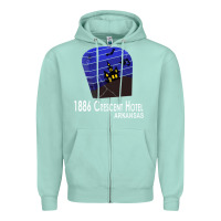 1886 Crescent Hotel Eureka Springs Arkansas Usa Halloween Haunted Bat  Zipper Hoodie | Teevron