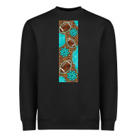 Black american football with leopard pen wraps Heavyweight Sweatshirt - BundleAndBundleShop