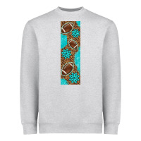Heather Grey american football with leopard pen wraps Heavyweight Sweatshirt - BundleAndBundleShop