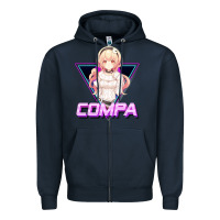 Navy hyperdimension neptunia (compa aesthetic) Zipper Hoodie - lanVoArt