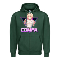 Sports Green hyperdimension neptunia (compa aesthetic) Zipper Hoodie - lanVoArt