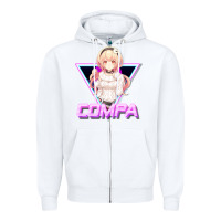 White hyperdimension neptunia (compa aesthetic) Zipper Hoodie - lanVoArt