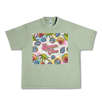 Oil Green summer vibes with sea shells Urban Heavy Tee - TumblerDesignByShophia