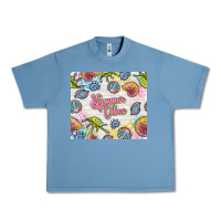 Pebble Blue summer vibes with sea shells Urban Heavy Tee - TumblerDesignByShophia