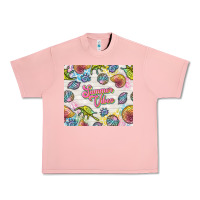 Salmon summer vibes with sea shells Urban Heavy Tee - TumblerDesignByShophia