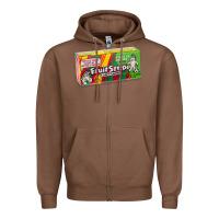 Chestnut old school fruit stripe gum Zipper Hoodie - lanVoArt