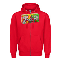Red old school fruit stripe gum Zipper Hoodie - lanVoArt