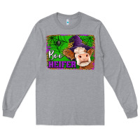 Heather Grey boo heifer Long Sleeve Tee - Jasminsmagicworld