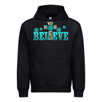 Black western turquoise's gemstones cross believe Urban Hoodie - BarkalooDesign