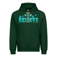 Forest Green western turquoise's gemstones cross believe Urban Hoodie - BarkalooDesign