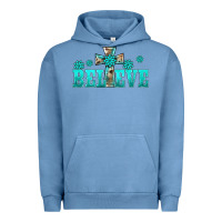 Pigment Pebble Blue western turquoise's gemstones cross believe Urban Hoodie - BarkalooDesign