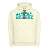 Pigment Pistachio western turquoise's gemstones cross believe Urban Hoodie - BarkalooDesign