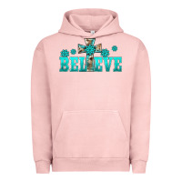 Pigment Salmon western turquoise's gemstones cross believe Urban Hoodie - BarkalooDesign