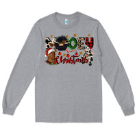 Heather Grey mooey christmas Long Sleeve Tee - CowGirlArtShop