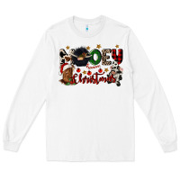 White mooey christmas Long Sleeve Tee - CowGirlArtShop