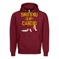 Burgundy Futurama Snu Snu Is My Cardio GIFT Zipper Hoodie - lanVoArt