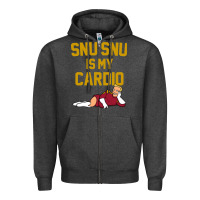Charcoal Heather Futurama Snu Snu Is My Cardio GIFT Zipper Hoodie - lanVoArt
