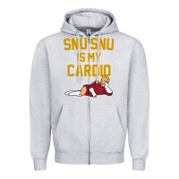Heather Grey Futurama Snu Snu Is My Cardio GIFT Zipper Hoodie - lanVoArt