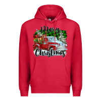 Cardinal Merry Christmas Truck With Gifts Premium Hoodie - FaDigitalArtStudio