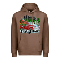 Chestnut Merry Christmas Truck With Gifts Premium Hoodie - FaDigitalArtStudio