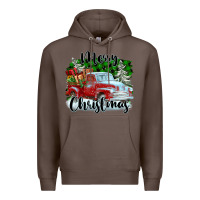 Coffee Merry Christmas Truck With Gifts Premium Hoodie - FaDigitalArtStudio