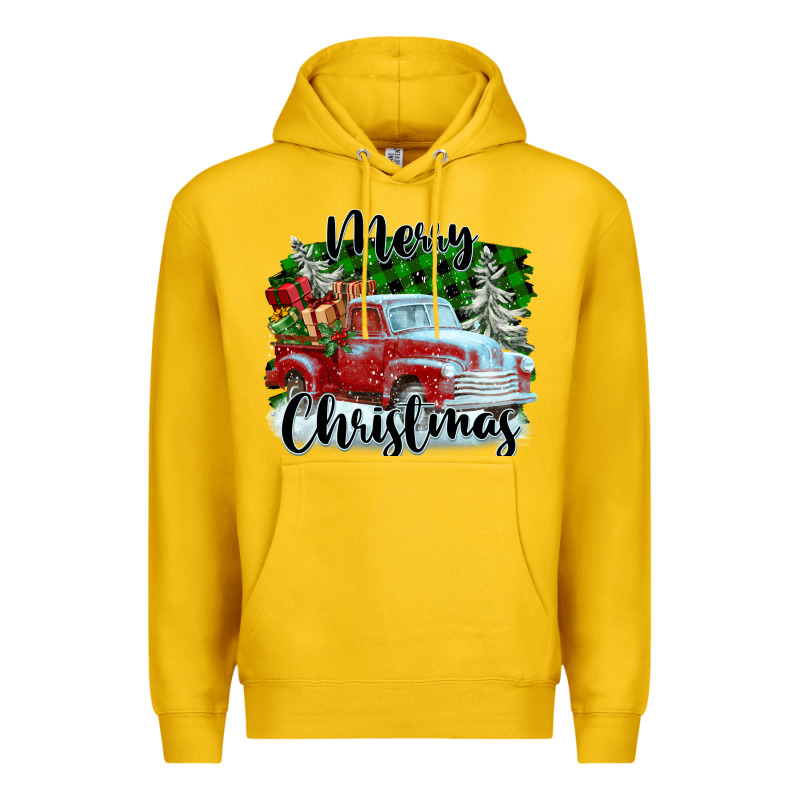 Merry Christmas Truck With Gifts Premium Hoodie by FaDigitalArtStudio | Teevron
