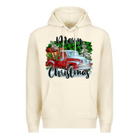 Sandshell Merry Christmas Truck With Gifts Premium Hoodie - FaDigitalArtStudio