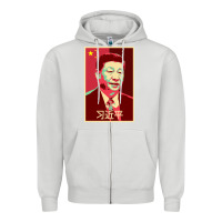 Dove Grey chairman xi jinping chinese communist party president china patriotic Zipper Hoodie - lanVoArt