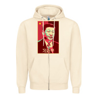 Sandshell chairman xi jinping chinese communist party president china patriotic Zipper Hoodie - lanVoArt