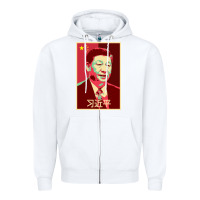 White chairman xi jinping chinese communist party president china patriotic Zipper Hoodie - lanVoArt