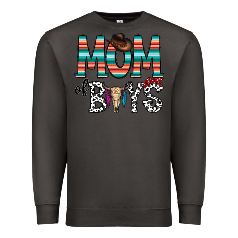 Mom Of Boys Premium Sweatshirt by CowhideDigitalArt | Teevron