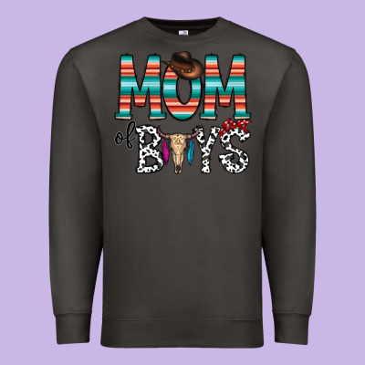 Mom Of Boys Premium Sweatshirt Designed By Cowhidedigitalart