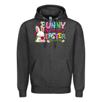 Bunny Kisses Easter Wishes Zipper Hoodie | Teevron