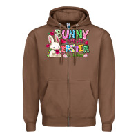 Chestnut Bunny Kisses Easter Wishes Zipper Hoodie - CowhideDigitalArt