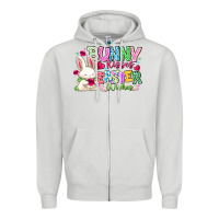 Dove Grey Bunny Kisses Easter Wishes Zipper Hoodie - CowhideDigitalArt