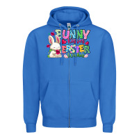 True Royal Bunny Kisses Easter Wishes Zipper Hoodie - CowhideDigitalArt