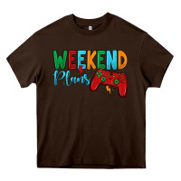Chocolate Brown weekend plans Heavy Core Tee - JahusDesignShop