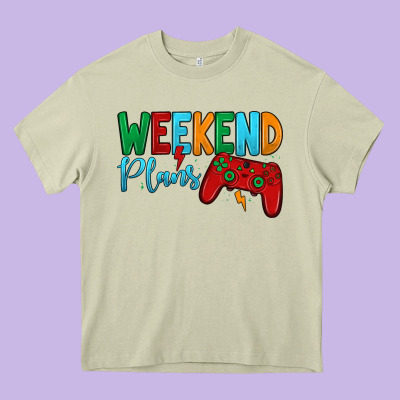 Weekend Plans Heavy Core Tee Designed By Jahusdesignshop