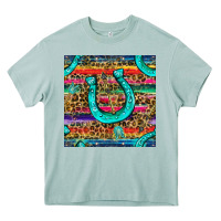 Arona Western Horseshoe And Arrow With Leopard And Serape Seamless Pattern Heavy Core Tee - BundleAndBundleShop