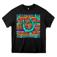 Black Western Horseshoe And Arrow With Leopard And Serape Seamless Pattern Heavy Core Tee - BundleAndBundleShop