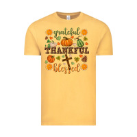Vintage Mustard Grateful thankful blessed Vintage Tee - NancyCooperArtShop